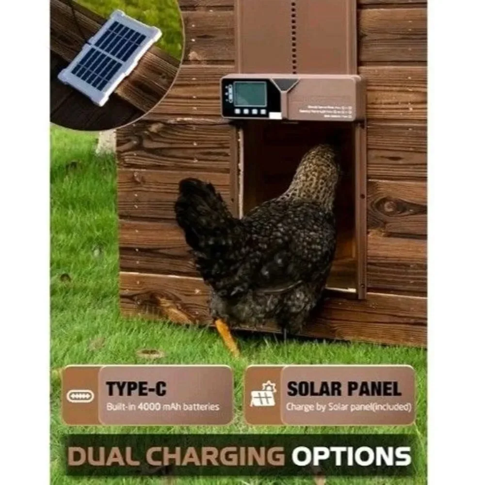 Solar Automatic Chicken Coop Door Timer Remote Control – New – Ships from USA